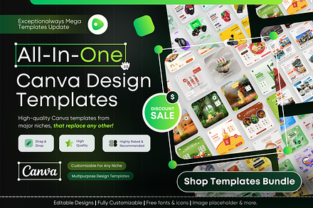 All In One Premium Canva Templates, a Marketing Template by Exceptionalways