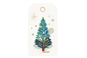 Geometric Christmas Gift Tag Clipart, a Decorative Illustration by Creative design (Thumbnail 6 of 7)