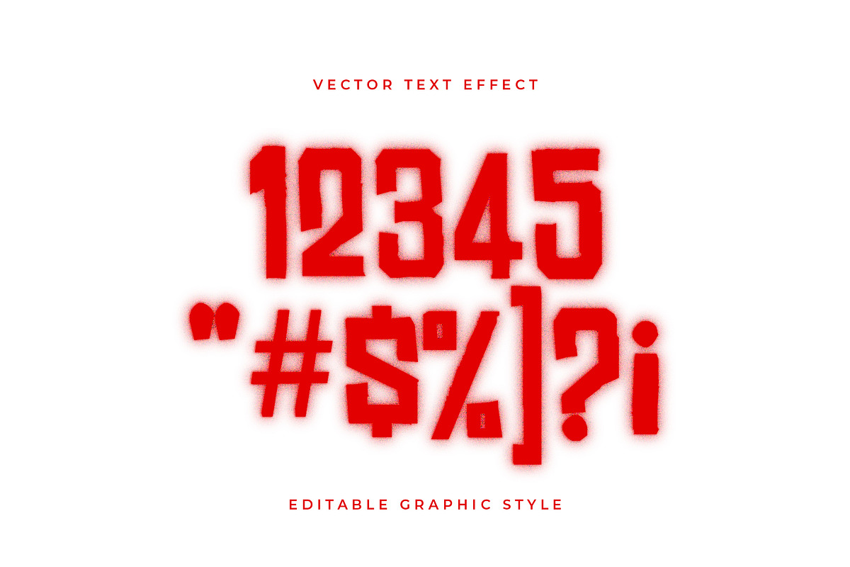 Red Stencil Spray Text Effect preview 2