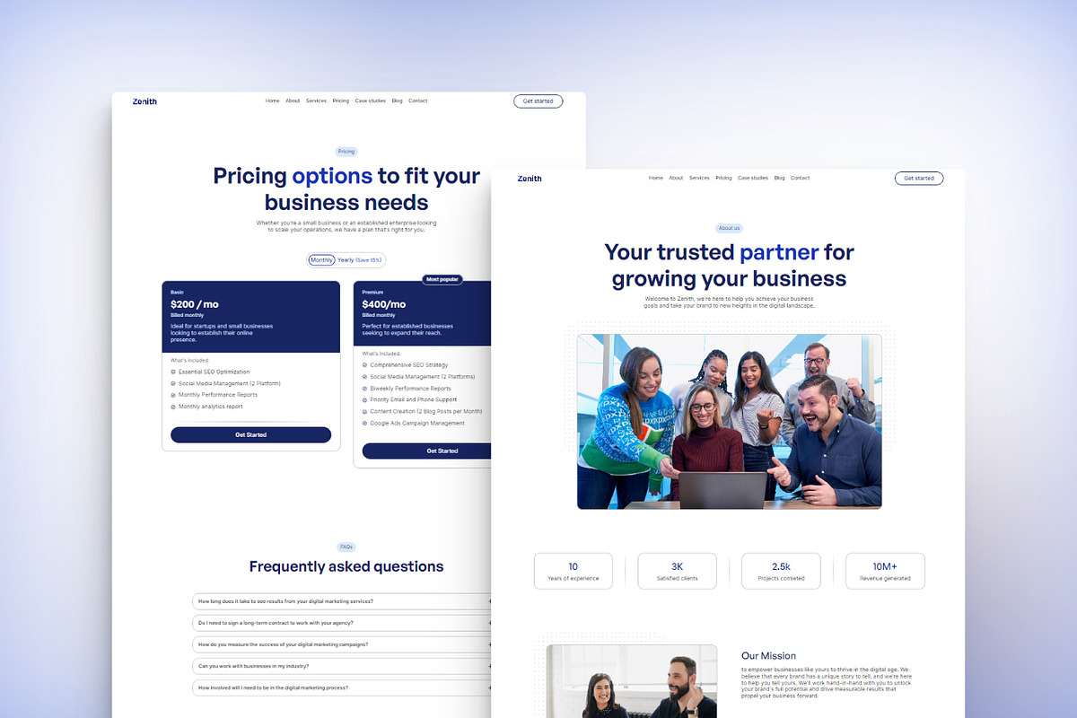 Zenith - Marketing Agency Template, a Landing Page Template by THdesign (Photo 3 of 4)