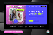 Podhoms - Podcast Hero Header, a Templates & Theme by SquidPixey (Thumbnail 1 of 3)