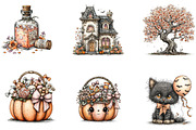 Cute Halloween Clipart, a Seasonal Illustration by CreationArt (Thumbnail 5 of 5)