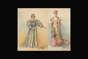 French Historical Costumes, a Person Illustration by Digital Museum (Thumbnail 4 of 7)