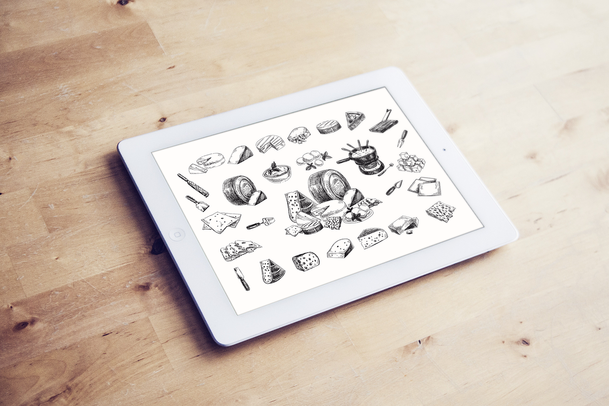 Hand drawn cheese illustrations, a Food Illustration by Natalya Levish (Photo 3 of 3)