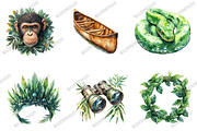 Jungle Adventure Clipart Bundle, an Illustration by designcity5 (Thumbnail 3 of 5)