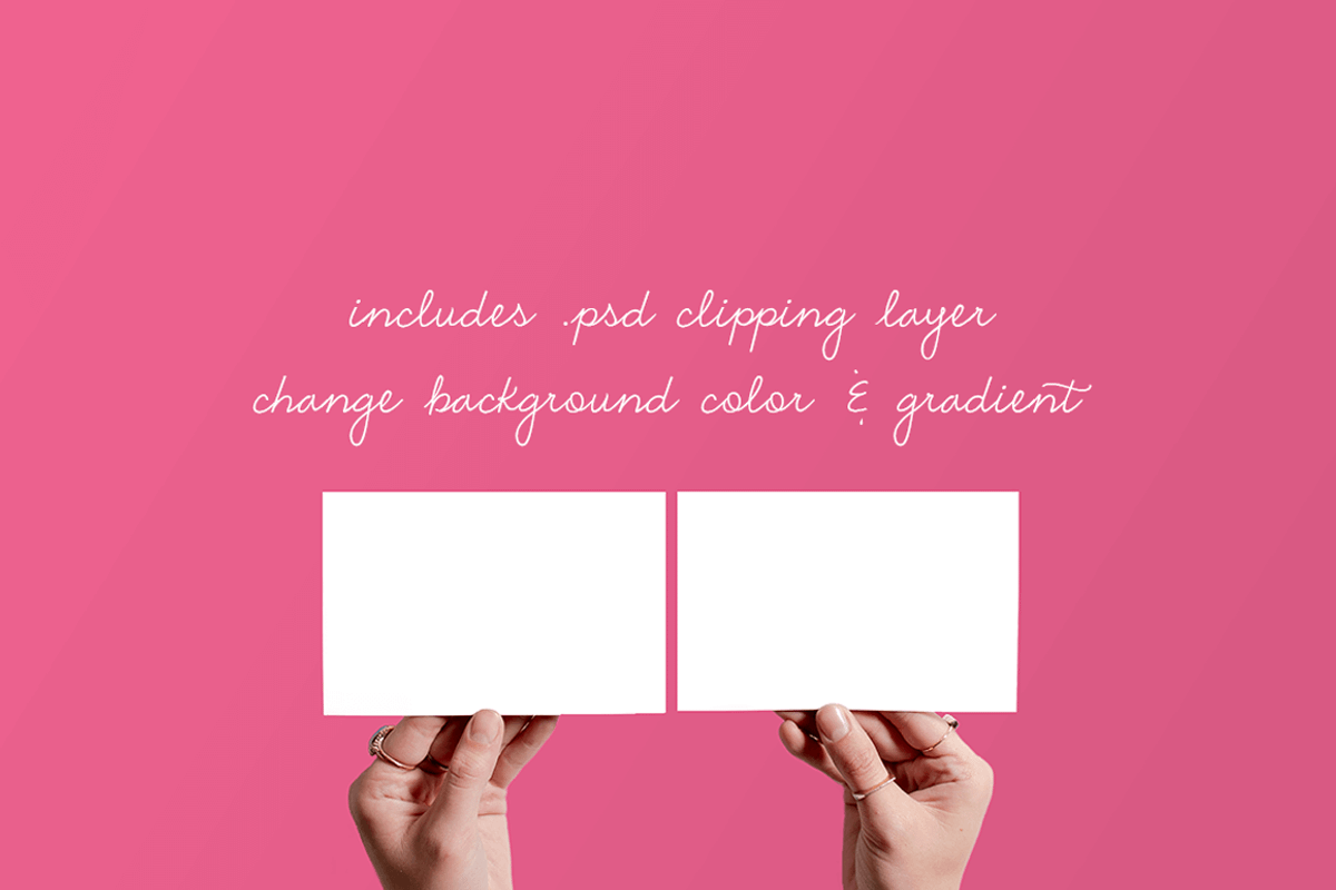 Hands Holding Cards Mockup, a Print Template by Persnickety Prints (Photo 2 of 4)