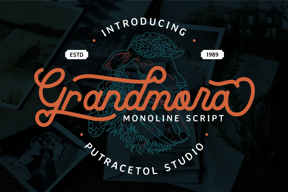 Grandmora - Monoline Script