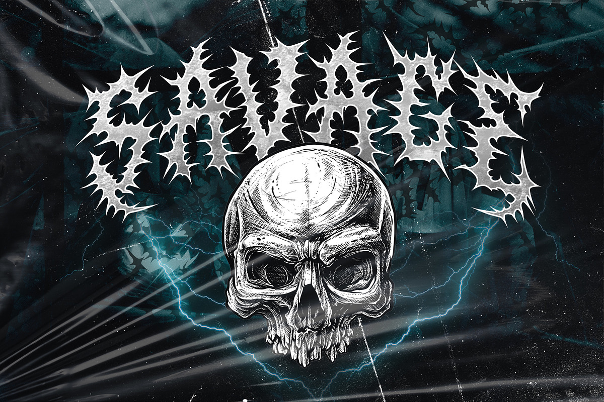 Anarcos Blackletter Metal Horror, a Blackletter Font by dansdesign (Photo 5 of 7)