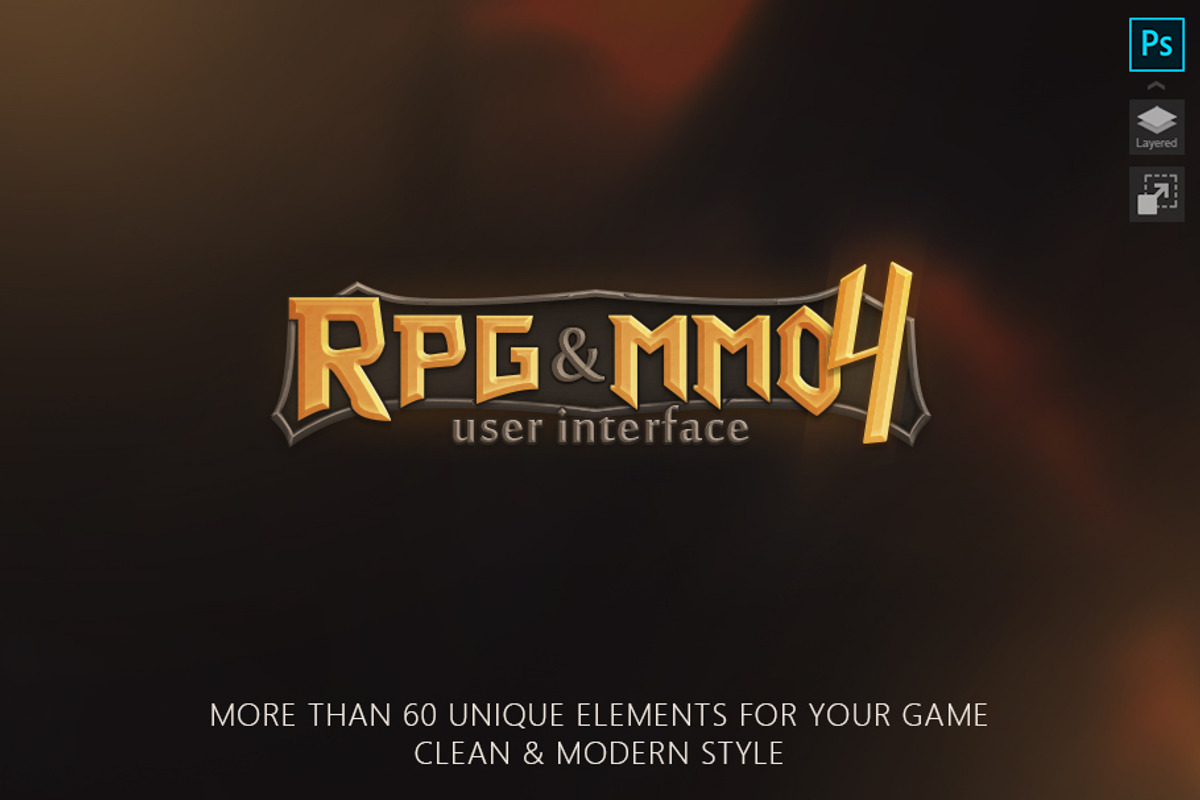 RPG MMO UI 4, a Graphic by EvilSystem Creative Market