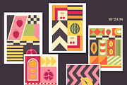 Retro geometric abstract posters, an Object Illustration by Sofico (Thumbnail 8 of 13)