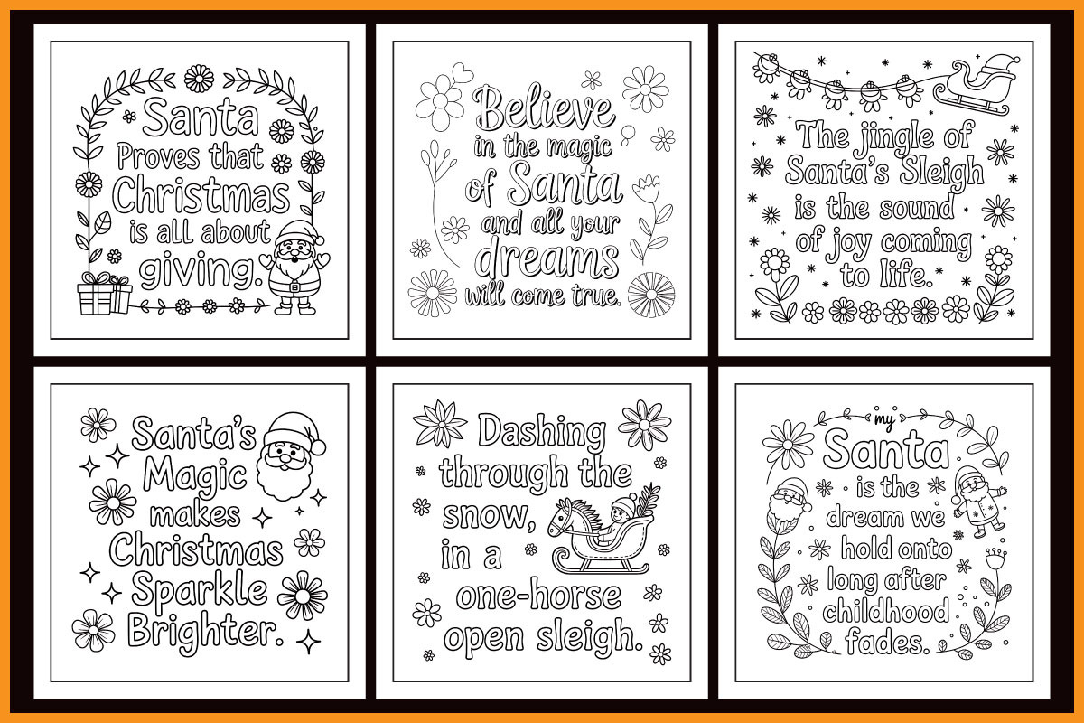 Santa Claus Coloring Book, an Object Graphic by protabsorkar11 (Photo 3 of 4)