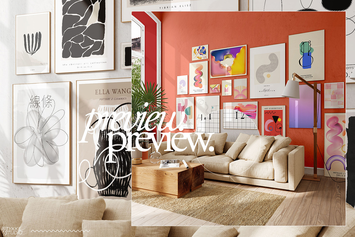 LENIS ROOM Natural Frame Mockup Set, a Household Mockup by Stykke Studio (Photo 19 of 58)