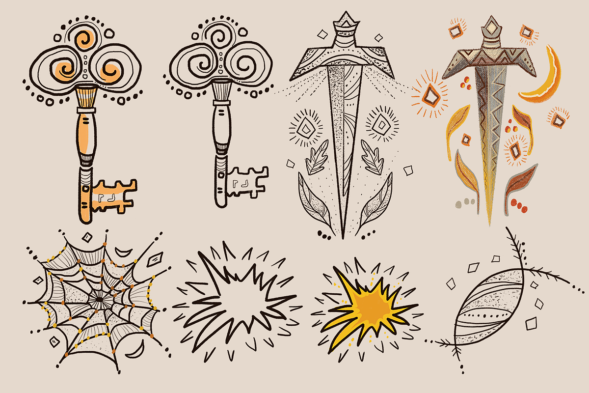 ELEGANT HALLOWEEN SCORPIONS CLIPART, an Illustration by FaliushViktoriaArtist (Photo 3 of 11)