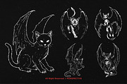 10 Bundle Dark Art Cat Wing Kitten, an Illustration by Morspective (Thumbnail 5 of 7)