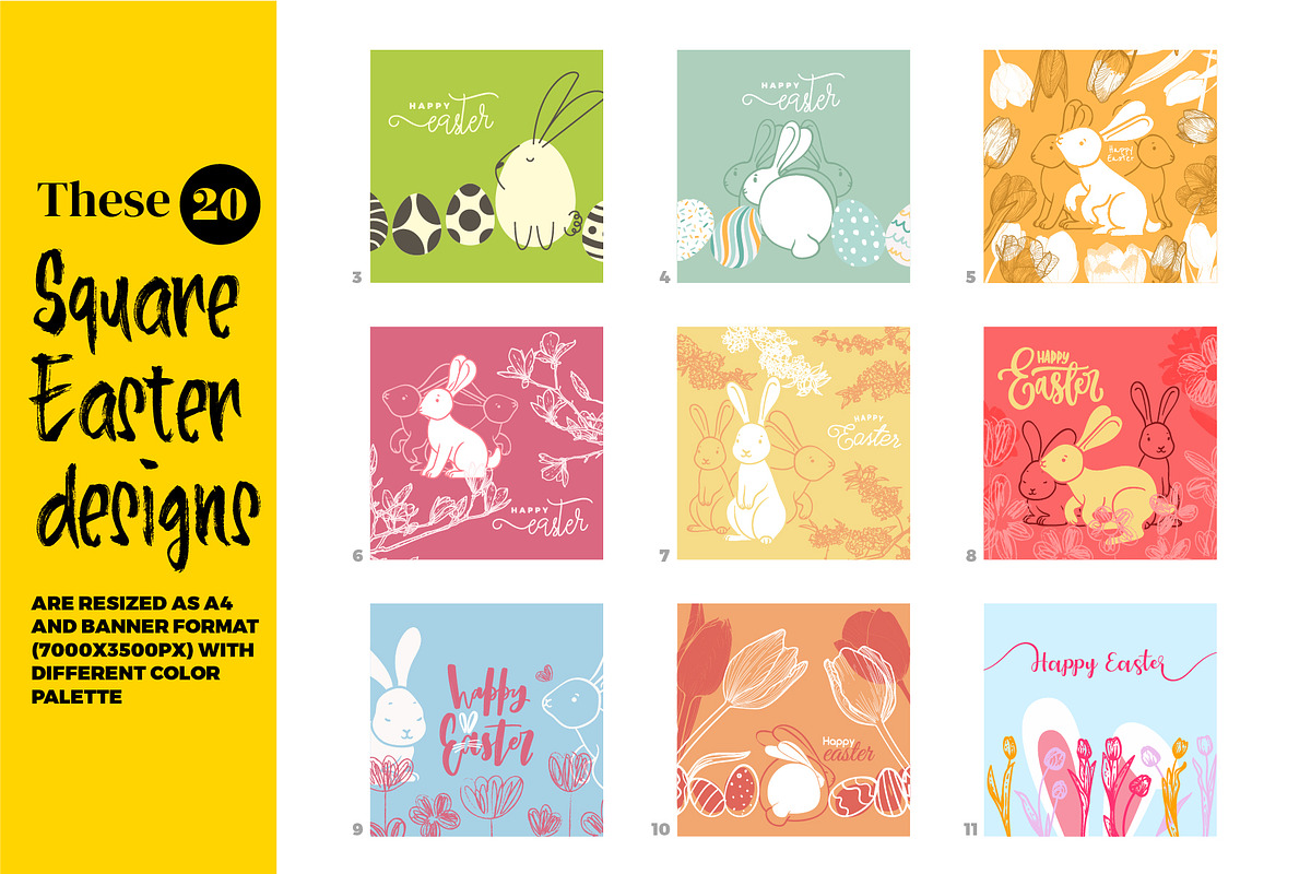 Easter design templates, a Seasonal Illustration by MuzaInspires (Photo 3 of 7)