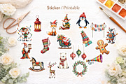 Retro Nordic Christmas Clipart, an Illustration by Artnoy (Thumbnail 7 of 8)