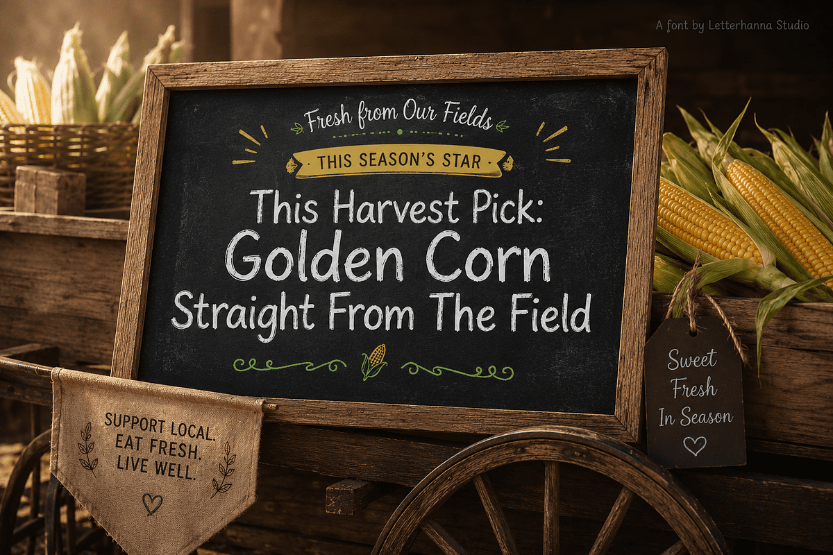 Warmstreak Chalk Font, a Handwritten Font by Letterhanna Studio (Photo 4 of 9)