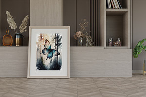 Watercolor Butterfly Wall Print