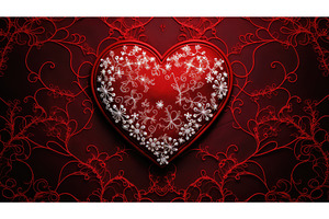 passion red heart background ai, an Abstract Photo by pikepicture