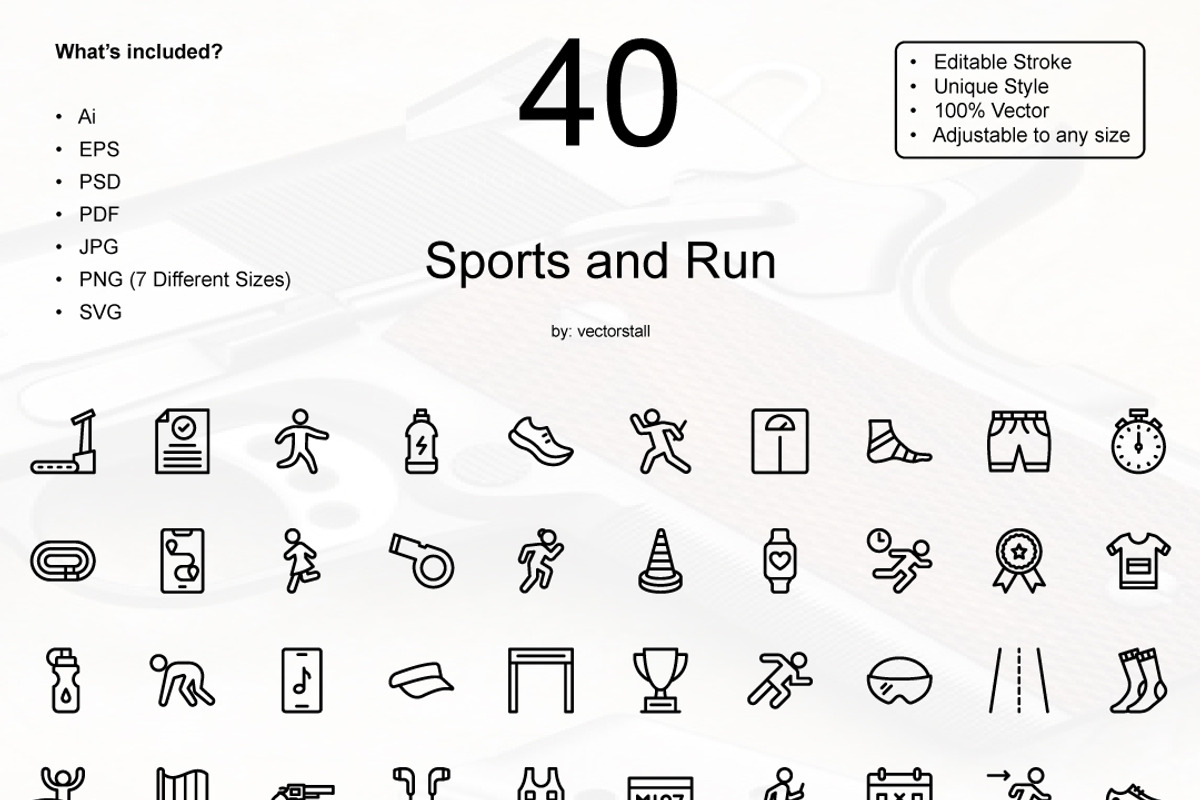 Sports and Run, an Icon by Vector Stall