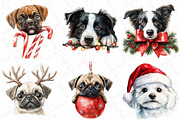 Christmas Peeking Dog Breeds Clipart, an Illustration by DreamPrint404 (Thumbnail 2 of 5)