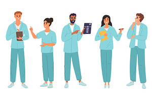 Male and female doctor characters, a Healthcare Illustration by Vectorbuum