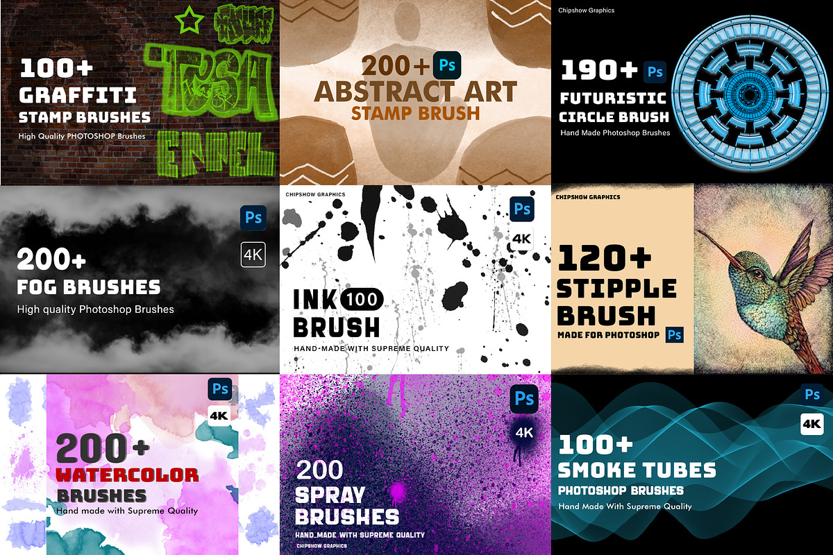 Photoshop Brushes - Mega Bundle