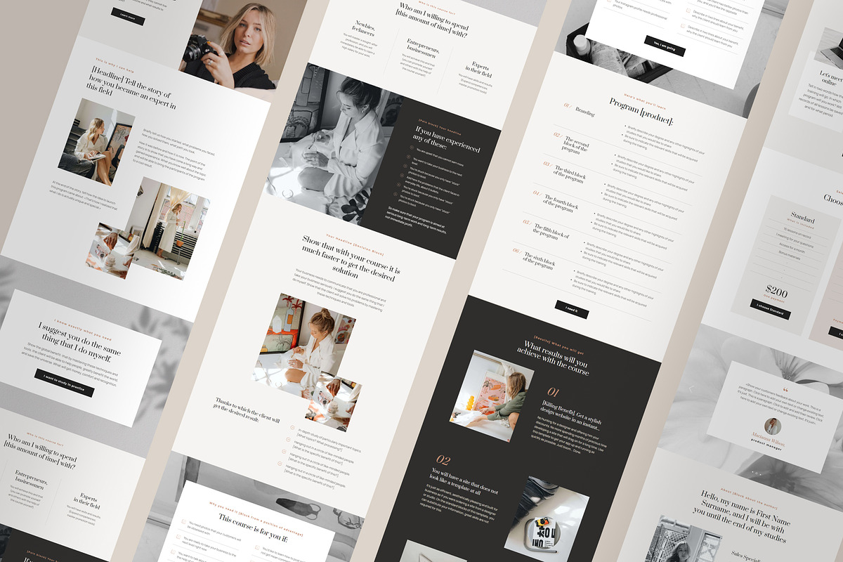 Elegant Sales page WIX for coaches, a Landing Page Template by Make It Yours Lab. (Photo 2 of 11)