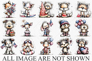 Whimsical 4th Of July Animals PNG, a Seasonal Illustration by Canvas Craft (Thumbnail 4 of 10)