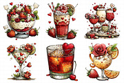 Valentine Whimsical Cocktail Clipart, an Illustration by Daily.Designs (Thumbnail 3 of 7)