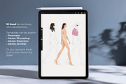Female fashion figure templates, a Person Illustration by Asta Sia Le (Thumbnail 2 of 7)
