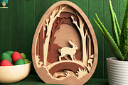 Bunny in the Forest 3D Layered SVG, an Animal Illustration by pixaroma (Thumbnail 8 of 8)