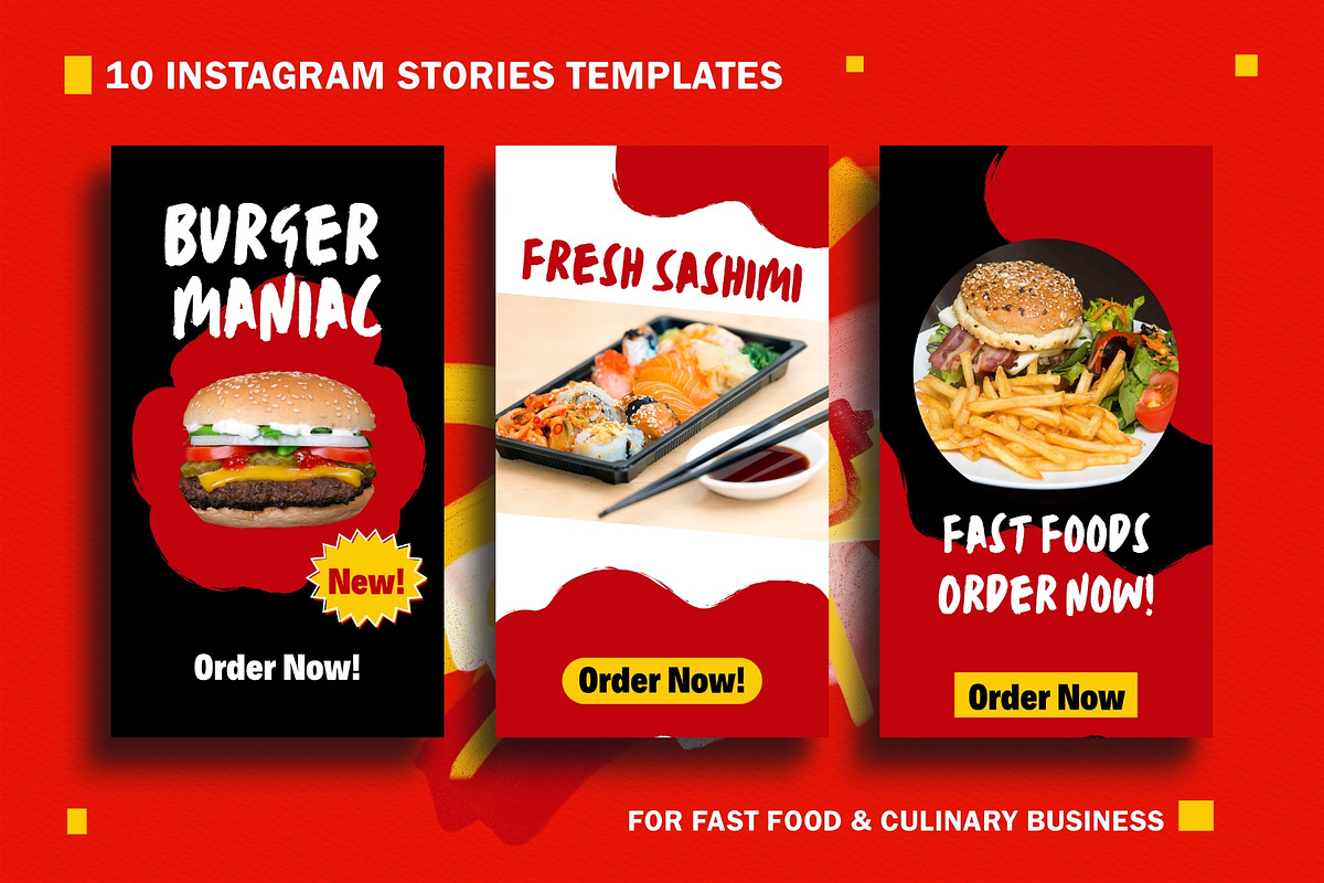 Canva Instagram templates Fast Food, a Social Media Template by Vectorheroes (Photo 6 of 7)