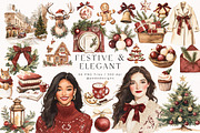 Elegant & Festive Collection, a Seasonal Illustration by PeDe Designs (Thumbnail 2 of 31)
