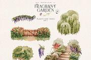 Fragrant garden-great watercolor set, a Decorative Illustration by Pamyatka Shop (Thumbnail 17 of 24)