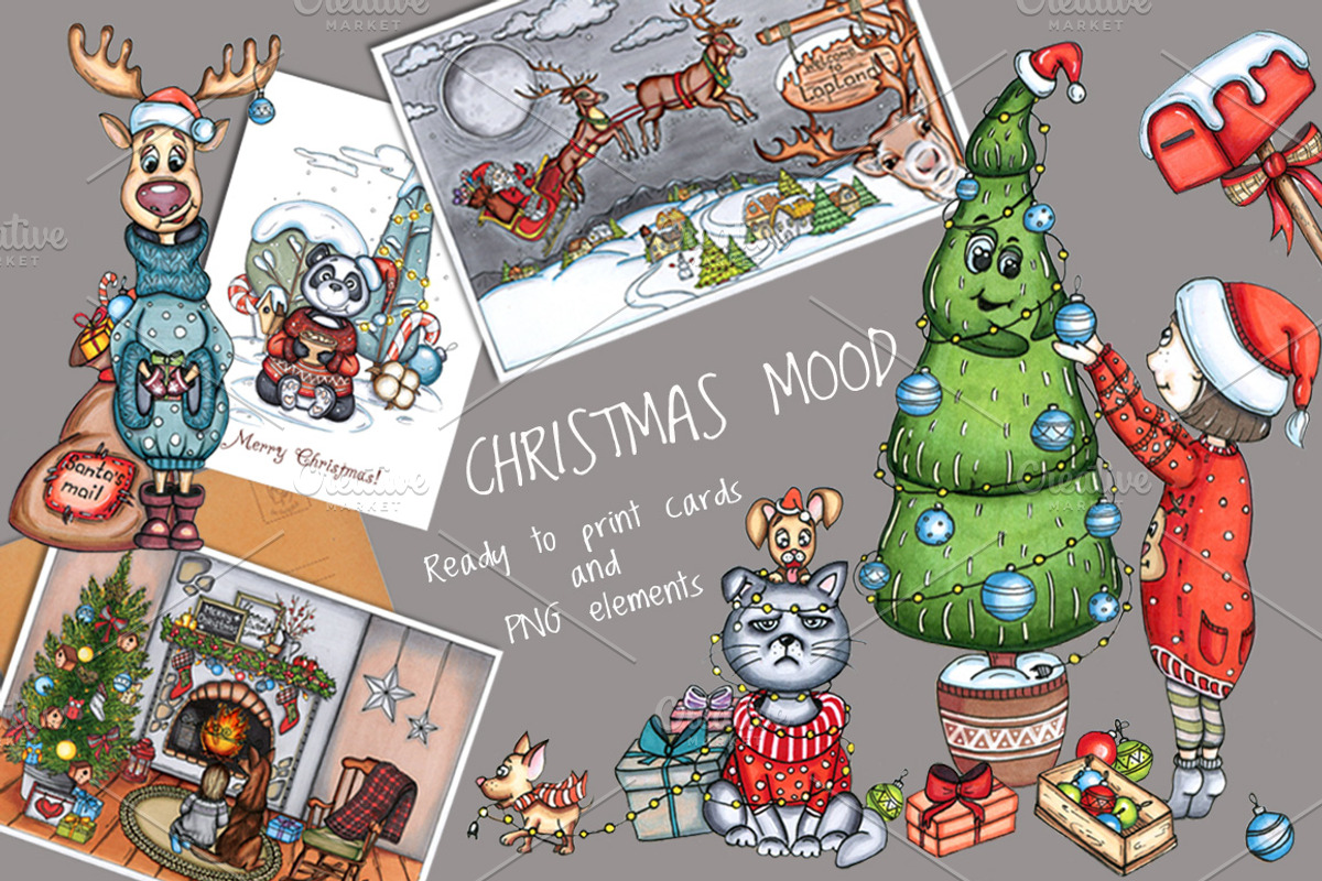 Christmas Mood set, an Illustration by artdreamer (Photo 1 of 3)