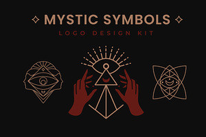 Mystic Symbols. Logo Design Kit.