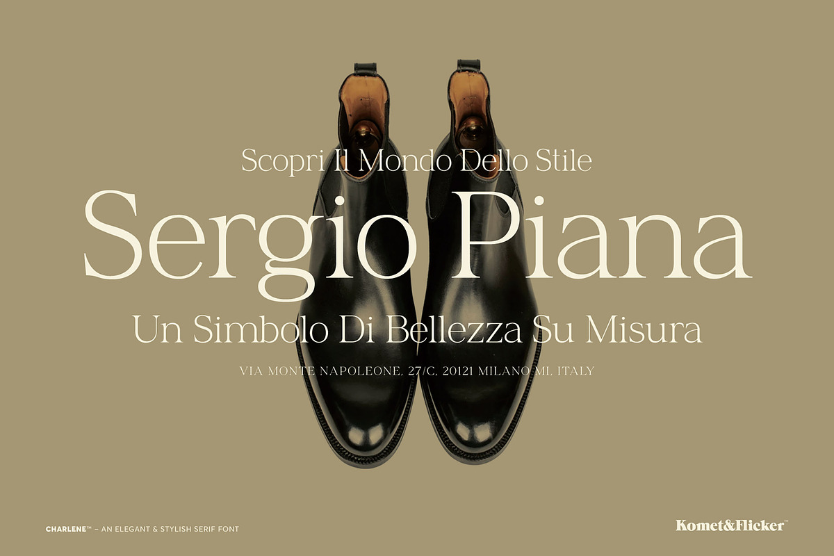Charlene - An Elegant & Stylish Font, a Serif Font by Komet & Flicker (Photo 9 of 16)