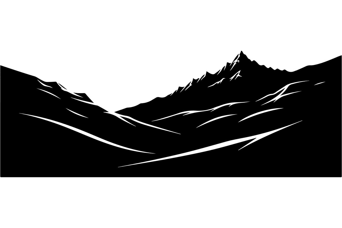 Mountain Skyline Silhouette, an Object Graphic by Designer_Momina (Photo 10 of 20)