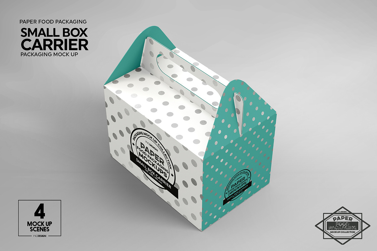 Small Box Carrier Packaging Mockup, a Packaging Mockup by INCDesign (Photo 3 of 9)
