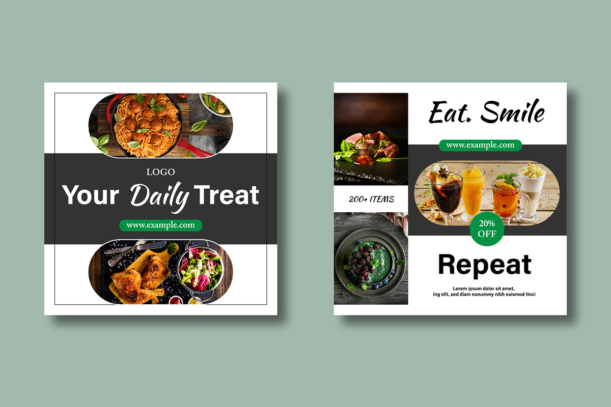 Modern Fresh Food Social Media Post, a Social Media Template by MightyDesign (Photo 5 of 8)