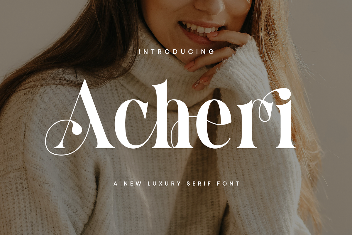 Acheri - Luxury Serif Font, a Serif Font by Aqeel_Art (Photo 1 of 12)