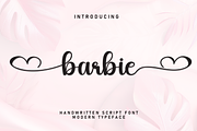 Barbie | Script Font, a Handwritten Font by Scratchones (Thumbnail 1 of 9)