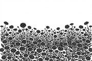 60 Daisy Flower Field Silhouette, a Seasonal Illustration by Amazin_art (Thumbnail 4 of 22)