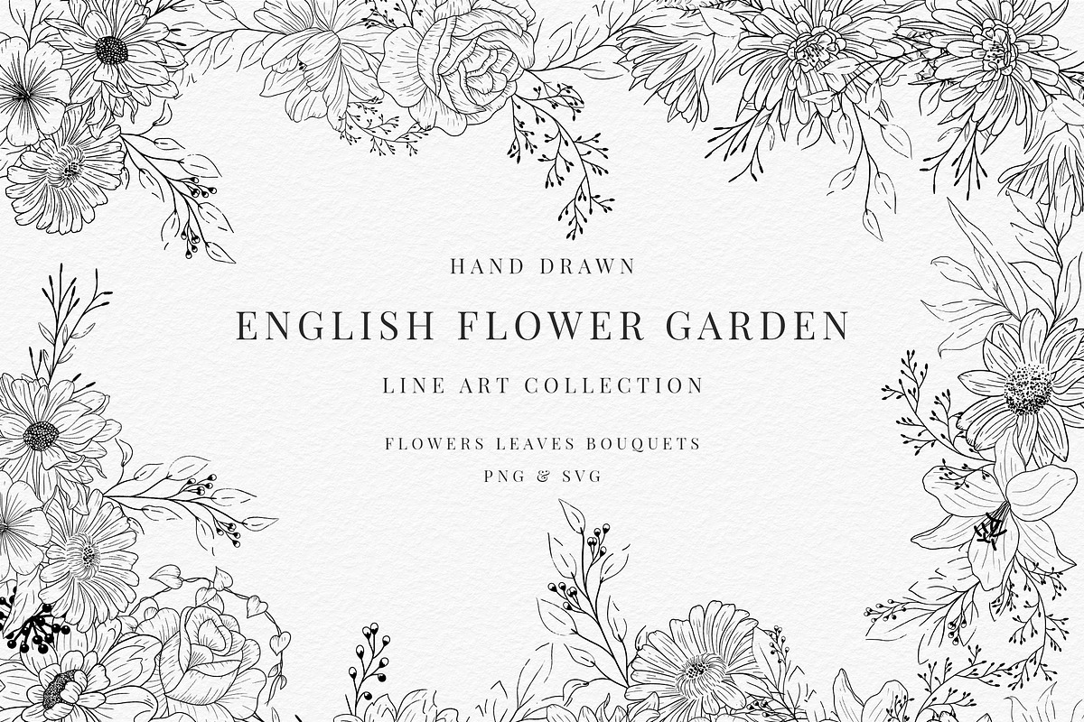 English Flower Garden, a Decorative Illustration by AW Studios (Photo 1 of 6)