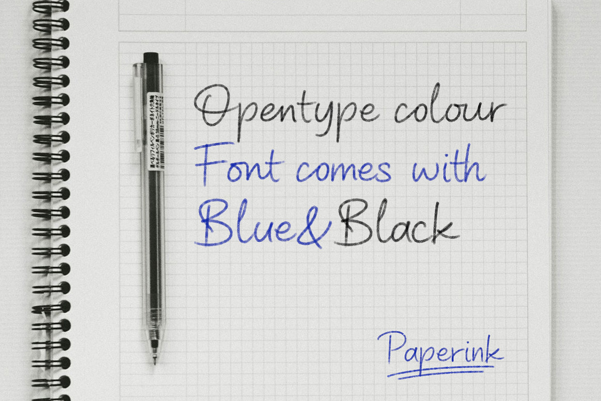 Paperink - Color SVG Fonts, a Handwritten Font by Viswell (Photo 4 of 12)