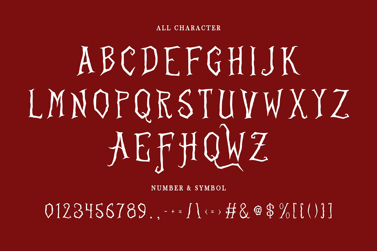 Halqueen Horror Display Font, a Handwritten Font by Maulana Creative (Photo 4 of 7)
