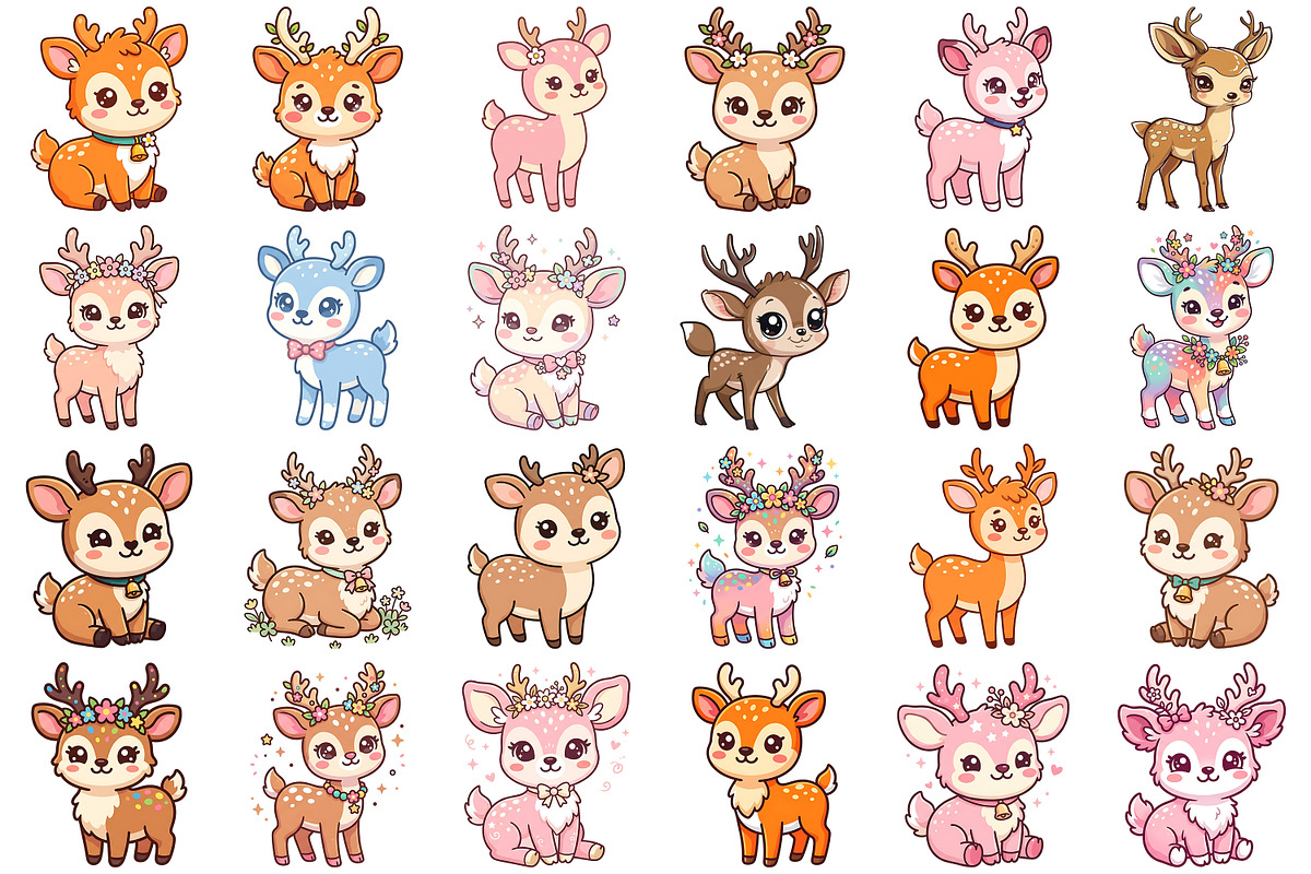 Cute Deer Clipart, an Animal Illustration by Forhadx5 (Photo 4 of 9)