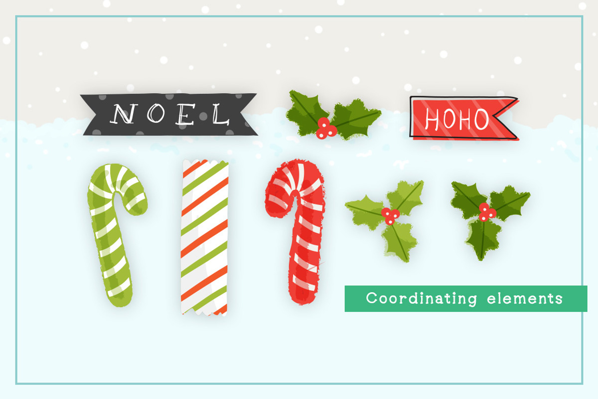 Christmas Cuties Illustration Pack, an Illustration by Quirky Queen Media (Photo 3 of 5)