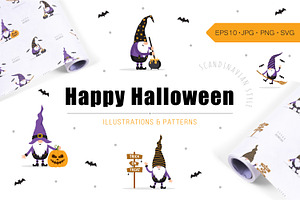 Halloween gnomes clipart